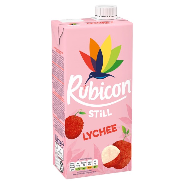 Rubicon lychee juice drink 1L, imported from the UK