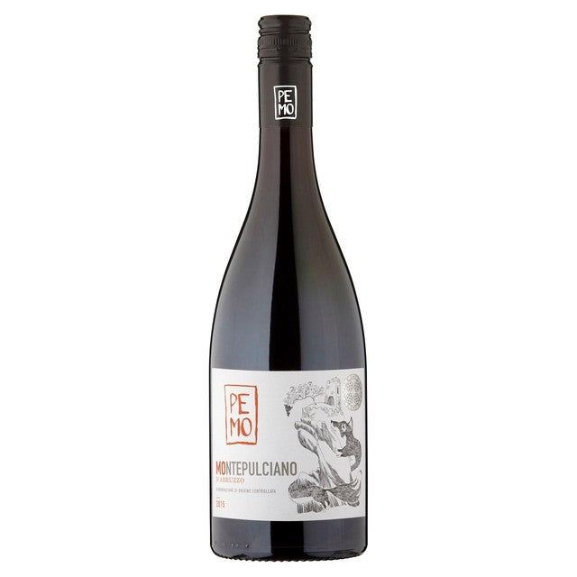 Pemo red wine Montepulciano 75cl , imported from the UK