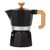 La Cafetiere aluminium espresso maker Black three cup, UK version