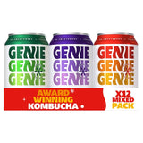 Genie kombucha mixed flavour case 12 x 330ml, UK version