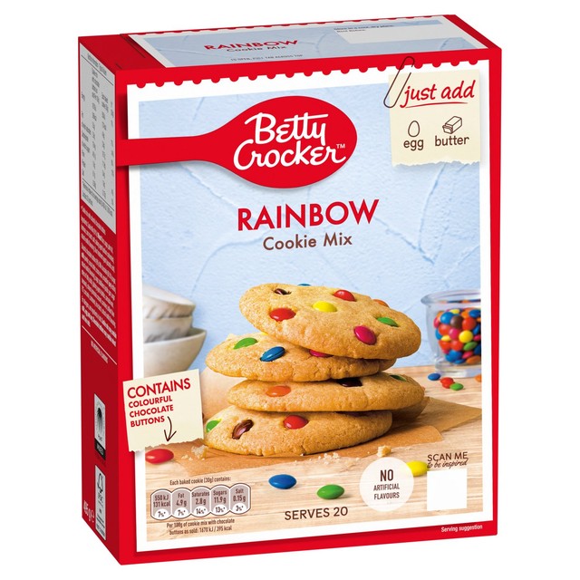 Betty Crocker rainbow cookie mix 495g - British product