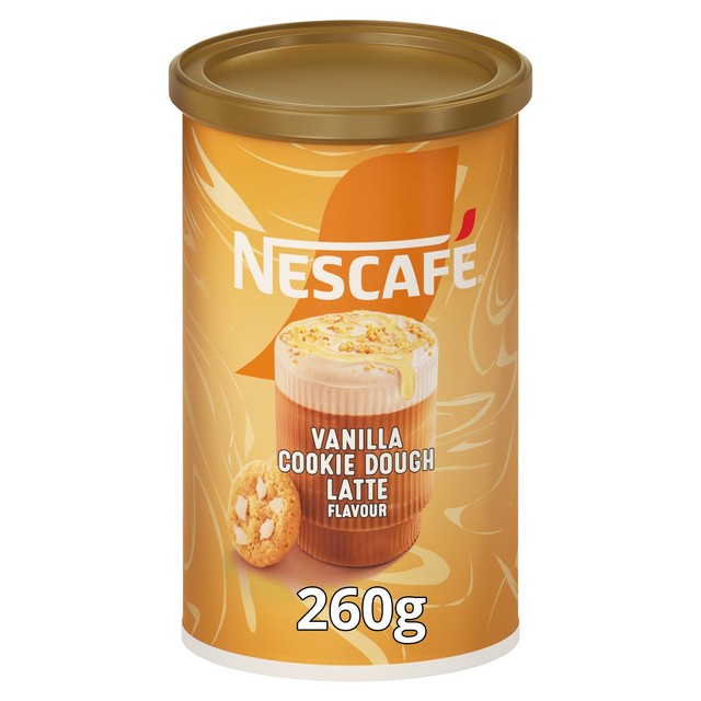 Nescafe Latte Vanilla Cookie Dough 260g, imported from the UK