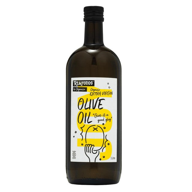 Realfoods organic extra virgin olive oil 1L, imported from the UK