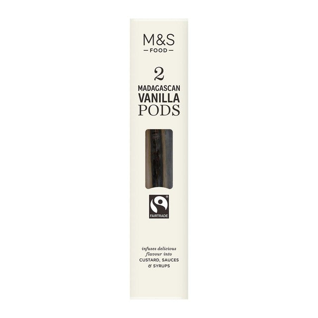 M&S Fairtrade Madagascan vanilla pods 2 pack, imported from the UK