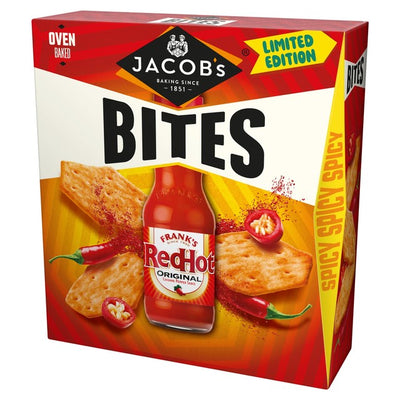 M&S Jacob's Bites Franks RedHot Original Cracker Bites 125g- Buy online at McGrocer