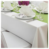 Duni white disposable table cover with linen feel, 118x180cm (British brand)