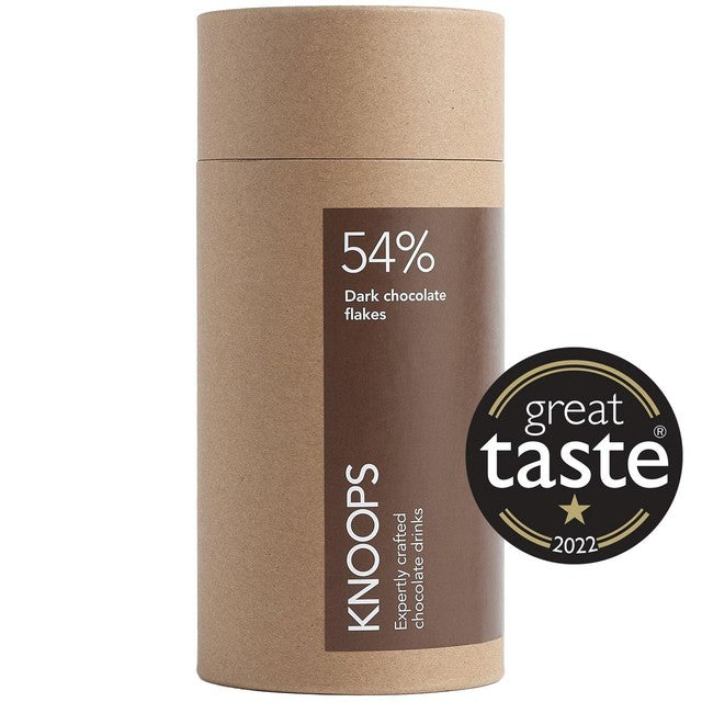 Knoops 54% dark hot chocolate flakes 250g, UK version