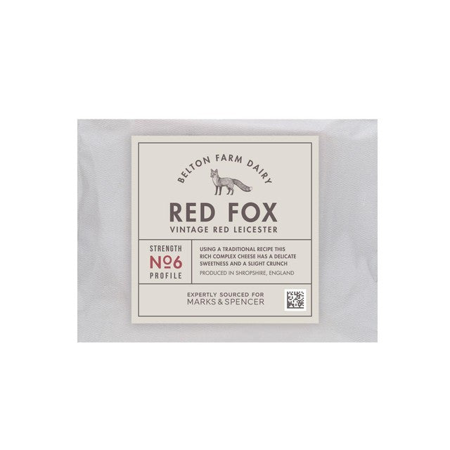 M&S Vintage Red Fox Red Leicester cheese 250g, imported from the UK