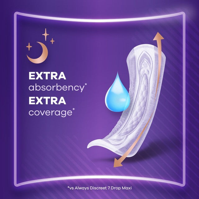 Always Discreet Ultimate Night Incontinence Pads 6 pack - British product