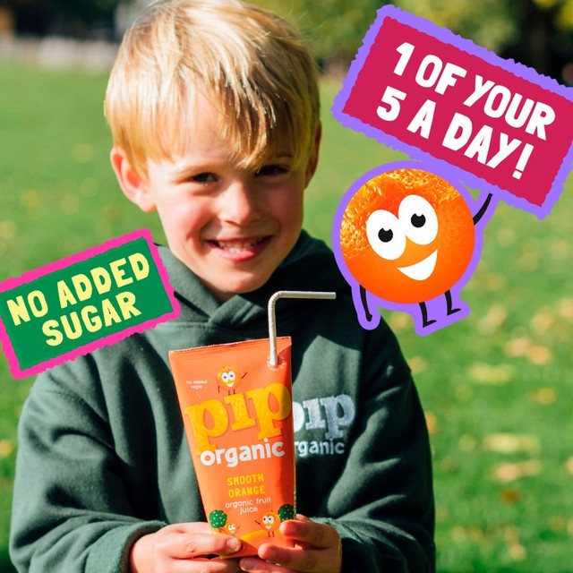 Pip Organic Kids Smooth Orange Juice, imported from the UK