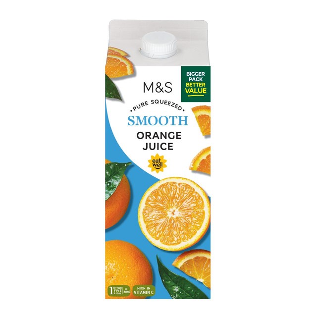 M&S smooth orange juice carton, UK version
