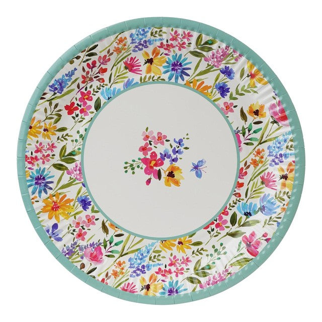 Talking Tables Meadow paper party plates, UK version