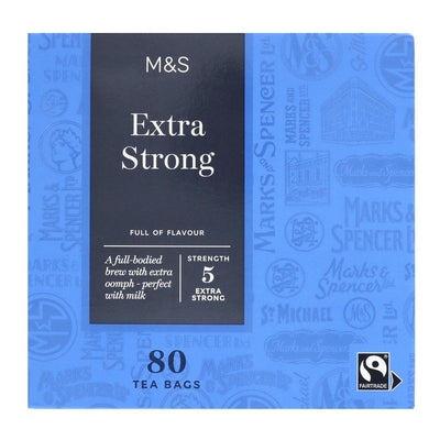 M&S Fairtrade Extra Strong Black Tea Bags 80 Pack