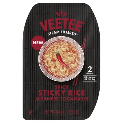 M&S Veetee Japanese Togarashi Spicy Sticky Microwavable Rice 250g- Buy online at McGrocer