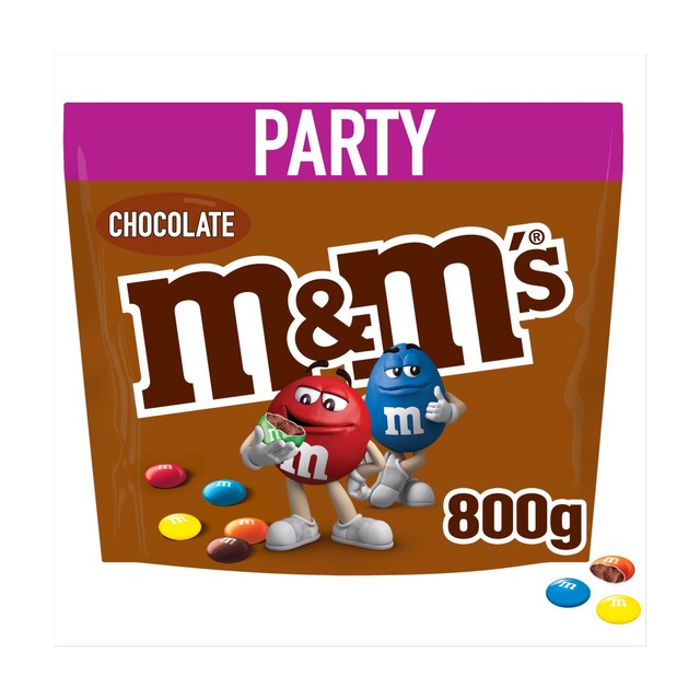 M&M's Milk Chocolate Party Mix 800g, imported from the UK