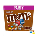 M&M's Milk Chocolate Party Mix 800g, imported from the UK