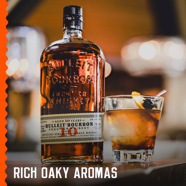 Bulleit 10 year old bourbon bottle - British product