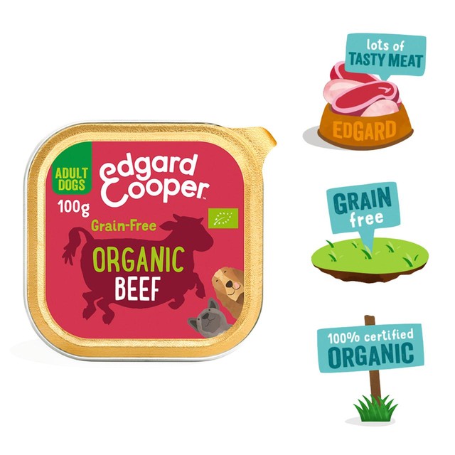 Edgard & Cooper dog food with organic beef - British product