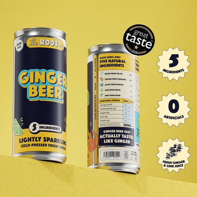 The Root Co original ginger beer 4x230ml (British brand)