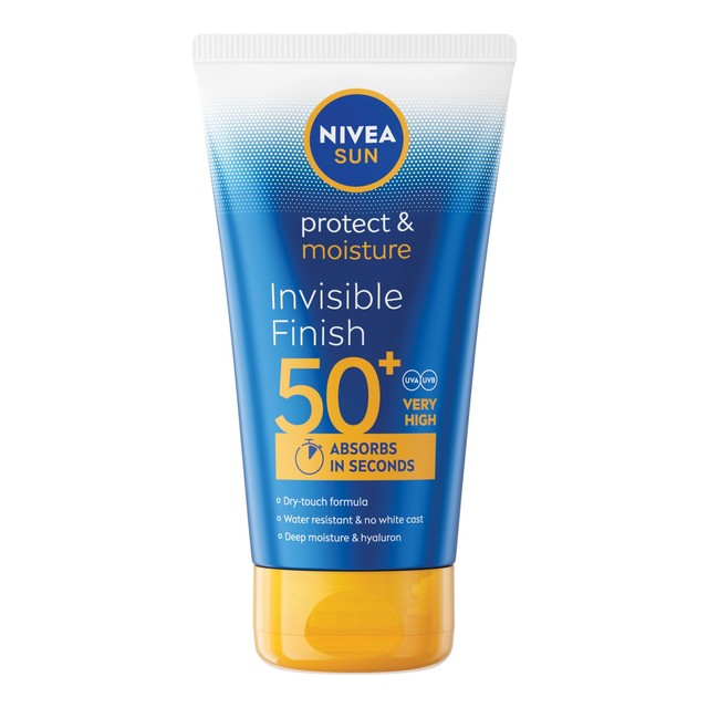 Nivea sun cream Invisible Finish SPF50+ 150ml, imported from the UK