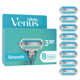 Gillette Venus Smooth razor blades 8 blades, UK version