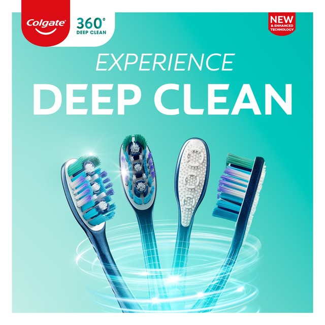Colgate 360 Deep Clean toothbrush 4 pack - British product