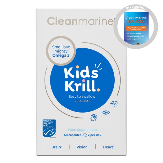 Cleanmarine Kids Omega 3 Capsules 60 count - British product