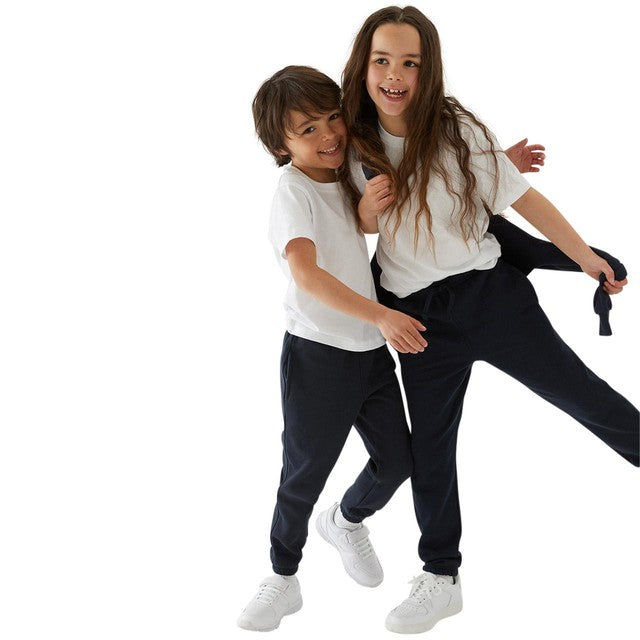 M&S kids cotton-rich joggers navy 12-13 years, imported from the UK