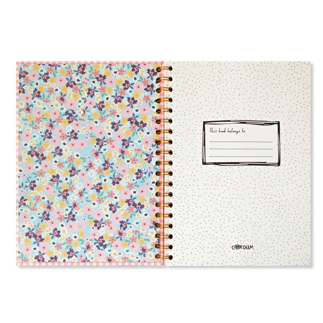 Pukka Pad Carpe Diem B5 notebook with Pink Check design, imported from the UK