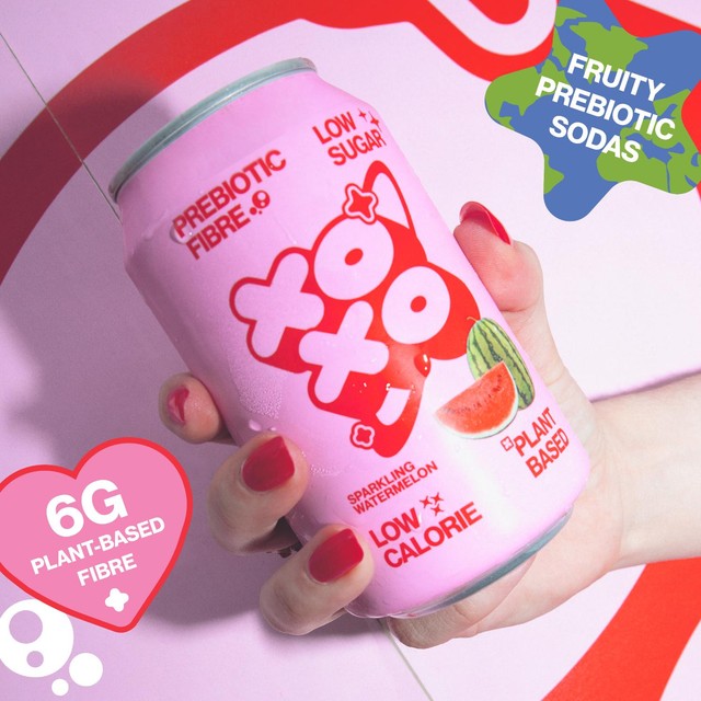 XOXO Sparkling Watermelon soda 4 x 330ml (British brand)