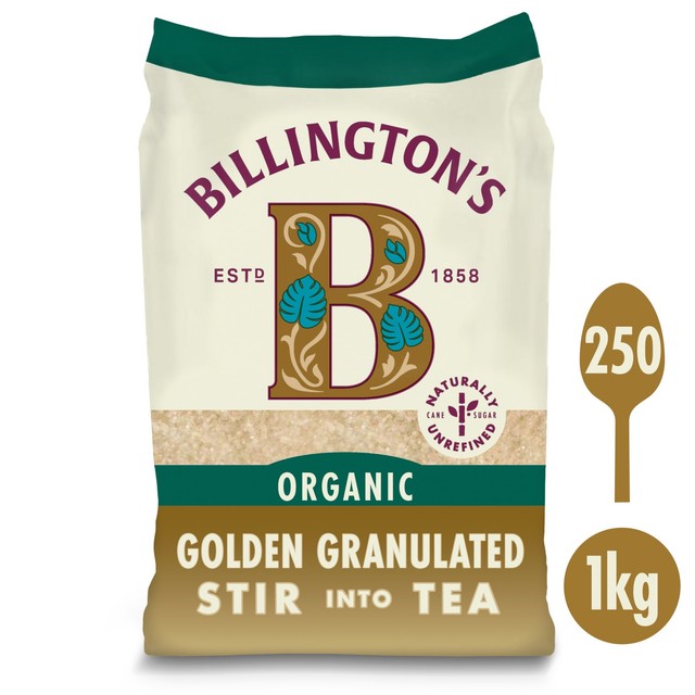 Billington's Organic Unrefined Natural Granulated Cane Sugar 500g - British product