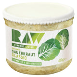 Raw Sauerkraut Classic Crunch 410g jar, imported from the UK