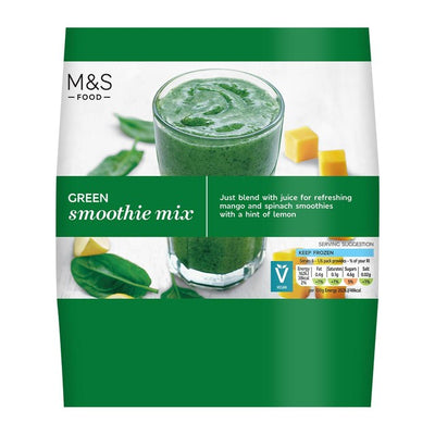 M&S Green Smoothie Mix mit Mango und Spinat Gefrorene Smoothie Packung 489g