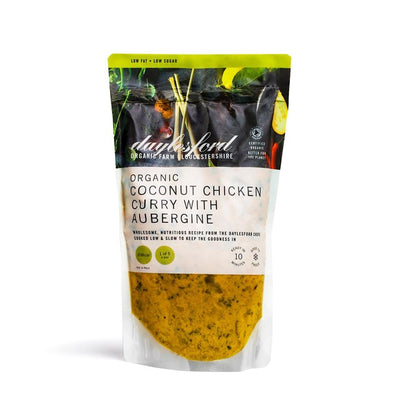 Plat préparé Curry de poulet bio à la noix de coco et aubergine Daylesford 550g