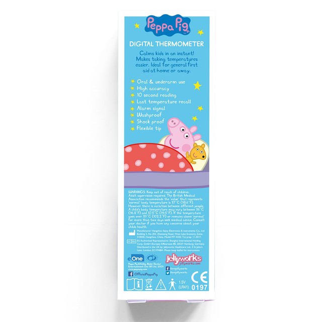 Jellyworks Peppa Pig digital thermometer, imported from the UK