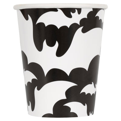 Unique Party Halloween Fledermäuse Papier Partybecher 8er Pack 266ml