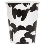 Unique Party Halloween Bats paper cups, 8-pack of 266ml, UK version