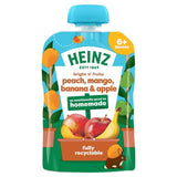 Heinz baby food puree pouch peach mango banana apple 100g, UK version