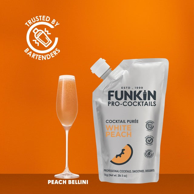 Funkin white peach puree 1kg - British product