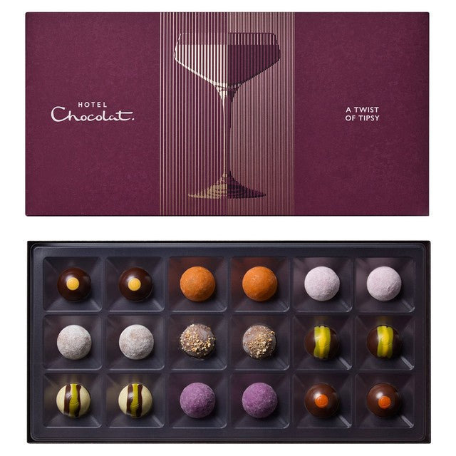 Hotel Chocolat tipsy truffles gift box - British product