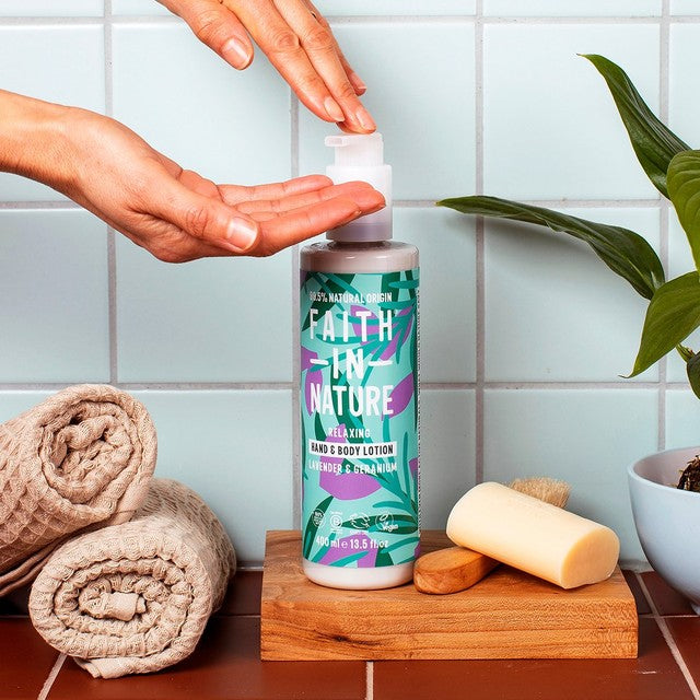 Faith in Nature lavender geranium hand body lotion 400ml - British product