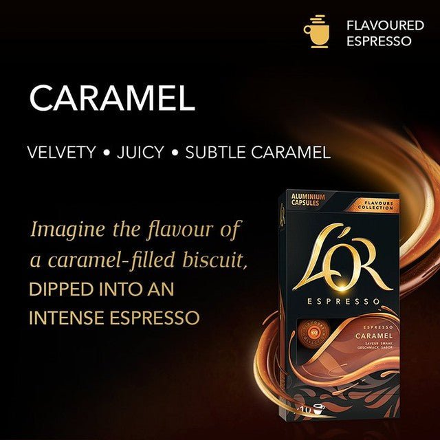 L'OR caramel coffee pods 10 pack, UK version
