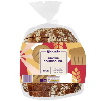 Ocado Skivet Brunt Surdeigsbrød 500g