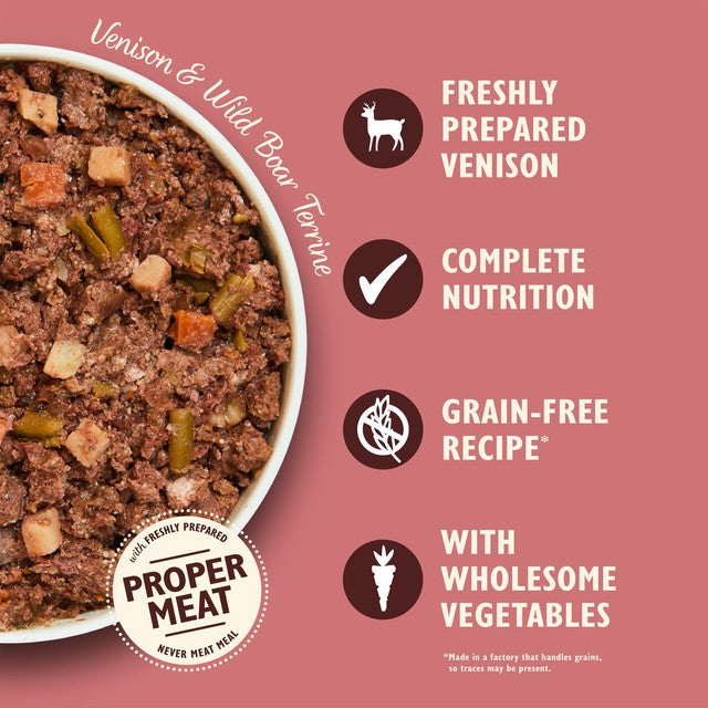 Lily's Kitchen venison terrine for dogs (British brand)