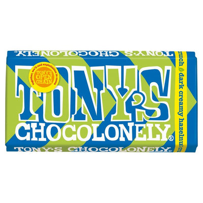 M&S Tony's Chocolonely Dark Creamy Hazelnut Crunch Dark Chocolate Bar 180g- Buy online at McGrocer