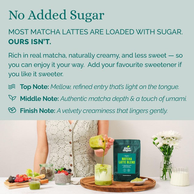 Green Origins Organic Super Japanese Matcha Latte Blend 100g, UK version