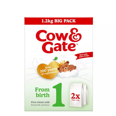 تركيبة حليب الأطفال الأولى Cow & Gate من الولادة 1.2 كجم