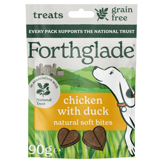 Forthglade Natural Soft Bite Chicken with Duck Dog Treats 90g - British product