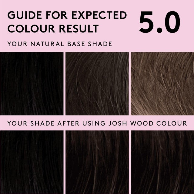 Josh Wood Colour hair colour kit Shade 5.0 Dark Brown 110ml, UK version