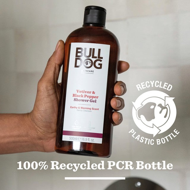 Bulldog black pepper and vetiver shower gel 500ml - British product